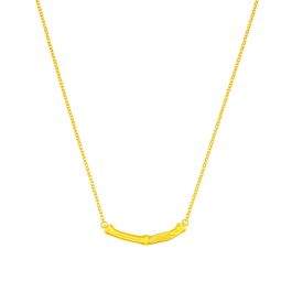 999 Gold Bamboo Leaf Necklace