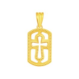 916 Gold Bold Cross Pendant