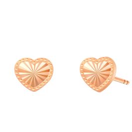 Rose Gold Heart Earrings