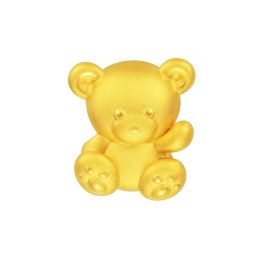 999 Gold Bao Bei Teddy Bear Charm