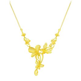 Entwined Blossoms 999 Gold Necklace