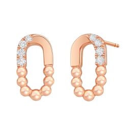 Glitz Bead Diamond Earrings