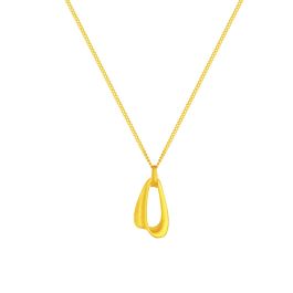 999 Gold Hoop Necklace