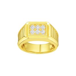 Bold Gold Studded Ring