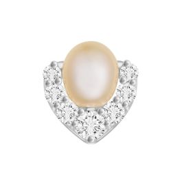 Embraced Pearl Pendant with Diamonds