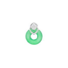 Jade White Gold Diamond Pendant
