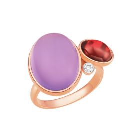 Enchanting Cabochon with Diamond Ring