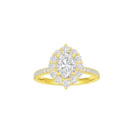 Oval Cut Halo Diamong Ring