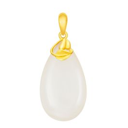 999 Gold Nephrite Pendant