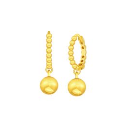 Yellow Gold Orb Earrings