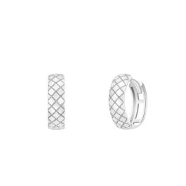 White Gold Hoop Earrings