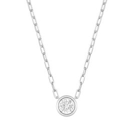 Round Diamond Bezel Necklace