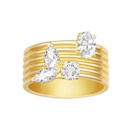 Cigar Oval Diamond Ring