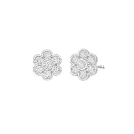 Floral Lab-Grown Diamond Earrings