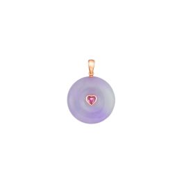 Lavender Jade Pink Sapphire Pendant