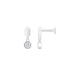 White Gold Capsule Stud Earring