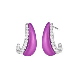 Diamond White Gold Ribbon Twists Earrings