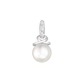 Classic Twist Pearl White Gold Pendant