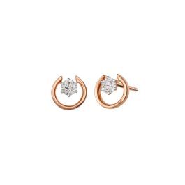 Solitaire Earrings in Rose Gold
