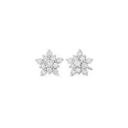 White Gold Star Earring