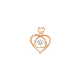 Crossed Hearts Diamond Pendant
