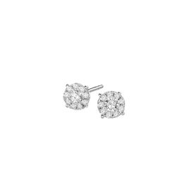 1.00 carat face Diamond White Gold Earrings