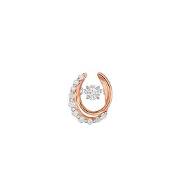 Rose Gold Diamond Crescent Pendant