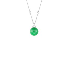 White Gold Globe Jade Pendant