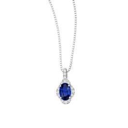 BLUE SAPPHIRE CLOVER PENDANT
