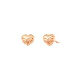 Rose Gold Heart Earrings