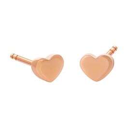  Rose Gold Heart Stud Earrings
