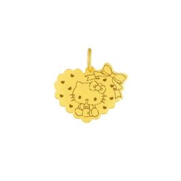 999 Gold Hello Kitty Sanrio Characters Playtime Collection Pendant