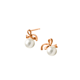 Rose Gold Fresh Water Pearl Earrings