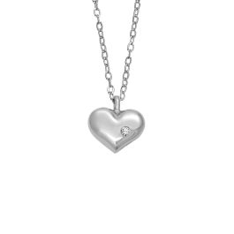 White Gold Heart Necklace