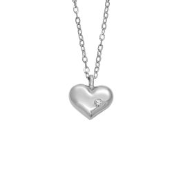 Diamond White Gold Heart Necklace