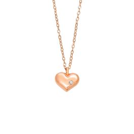 Diamond Rose Gold Heart Necklace