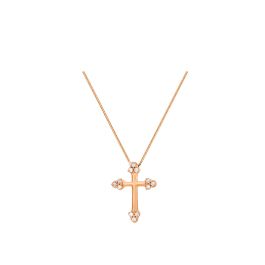 rose gold necklace with cross pendant