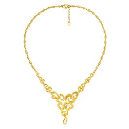 flower pendant necklace gold