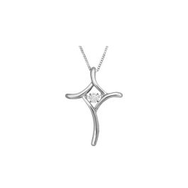 White Gold Diamond Cross Pendant