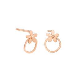 Rose Gold Floral Earrings 