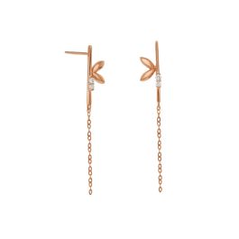 Rose Gold Flutter Diamond Earrings