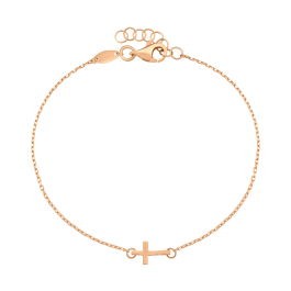 Rose Gold Cross Bracelet