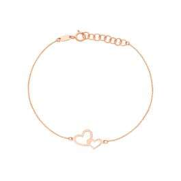 Rose Gold Hearts Bracelet