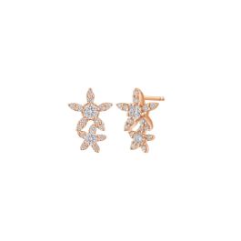 KStyle Twin Flower Diamond Earrings