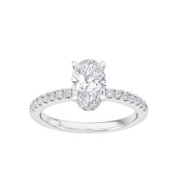 Oval Cut Pave Diamond Ring