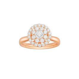 Rose Gold Clustered Diamond Ring