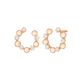  'C' Rose Gold Earring