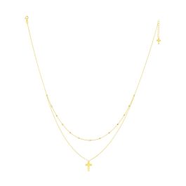 916 Gold Cross Necklace