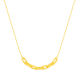 916 Gold Oval Link Necklace​