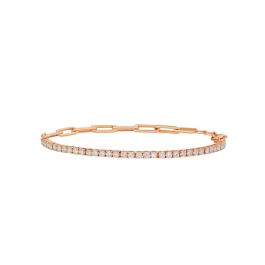 1.03ct Diamond Studs and Rose Gold Link Bracelet